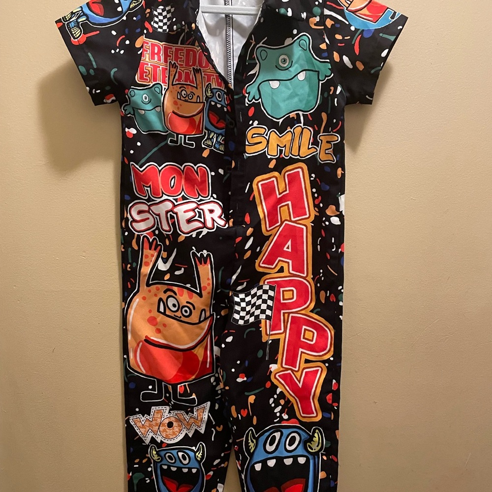Monster Print Kids One Piece